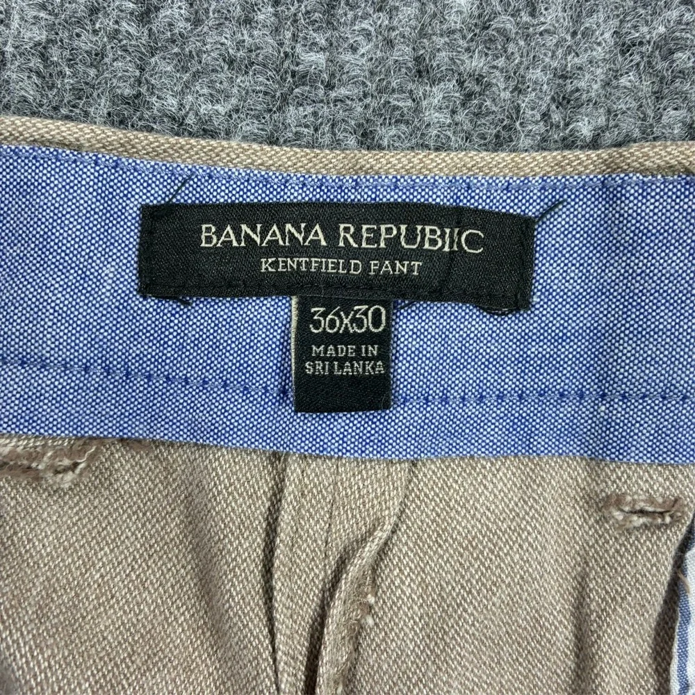 Banana Republic Kentfield Pants Mens Size 36x30 Beige Cotton Stretch Chino